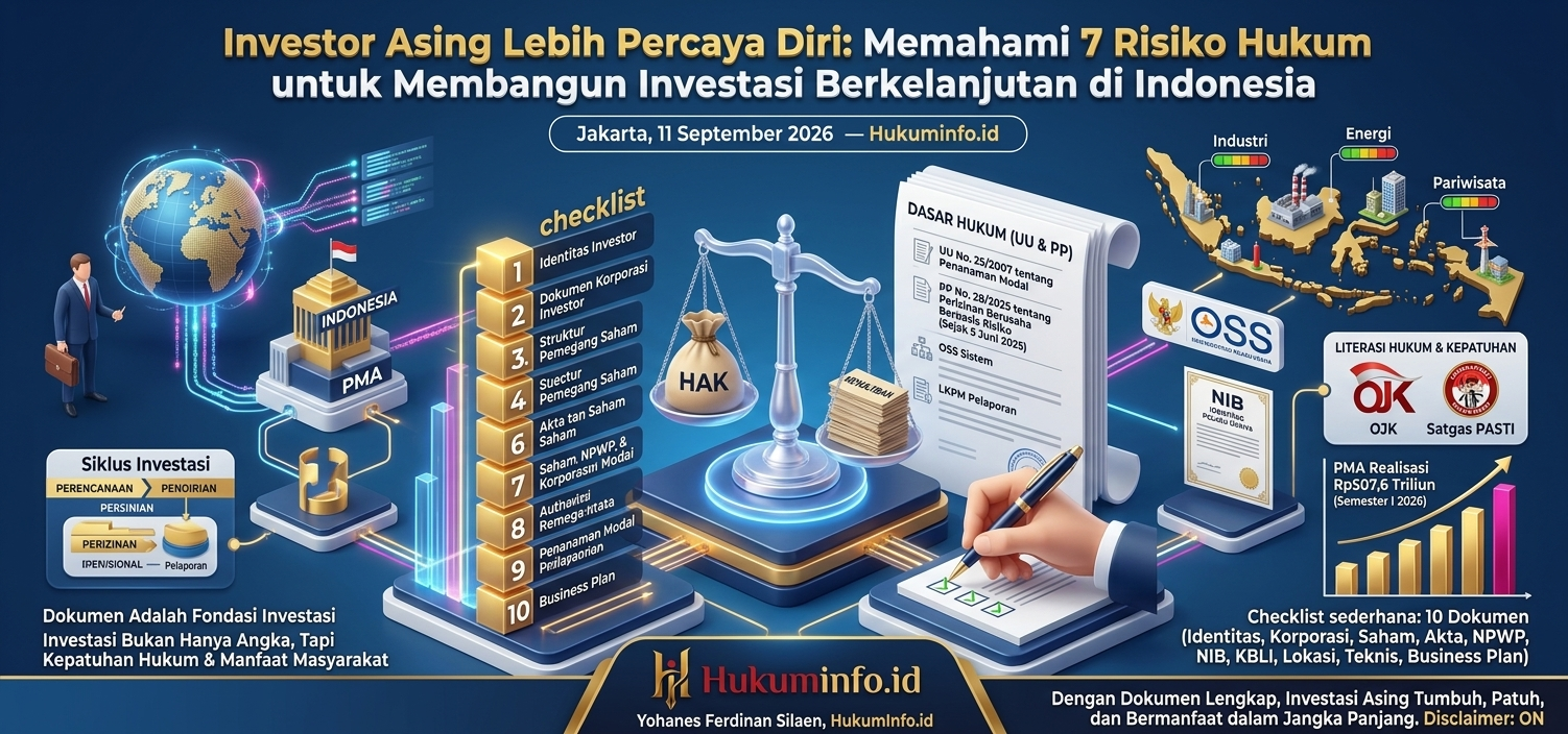 Investor Asing Lebih Percaya Diri: Memahami 7 Risiko Hukum untuk Membangun Investasi Berkelanjutan di Indonesia