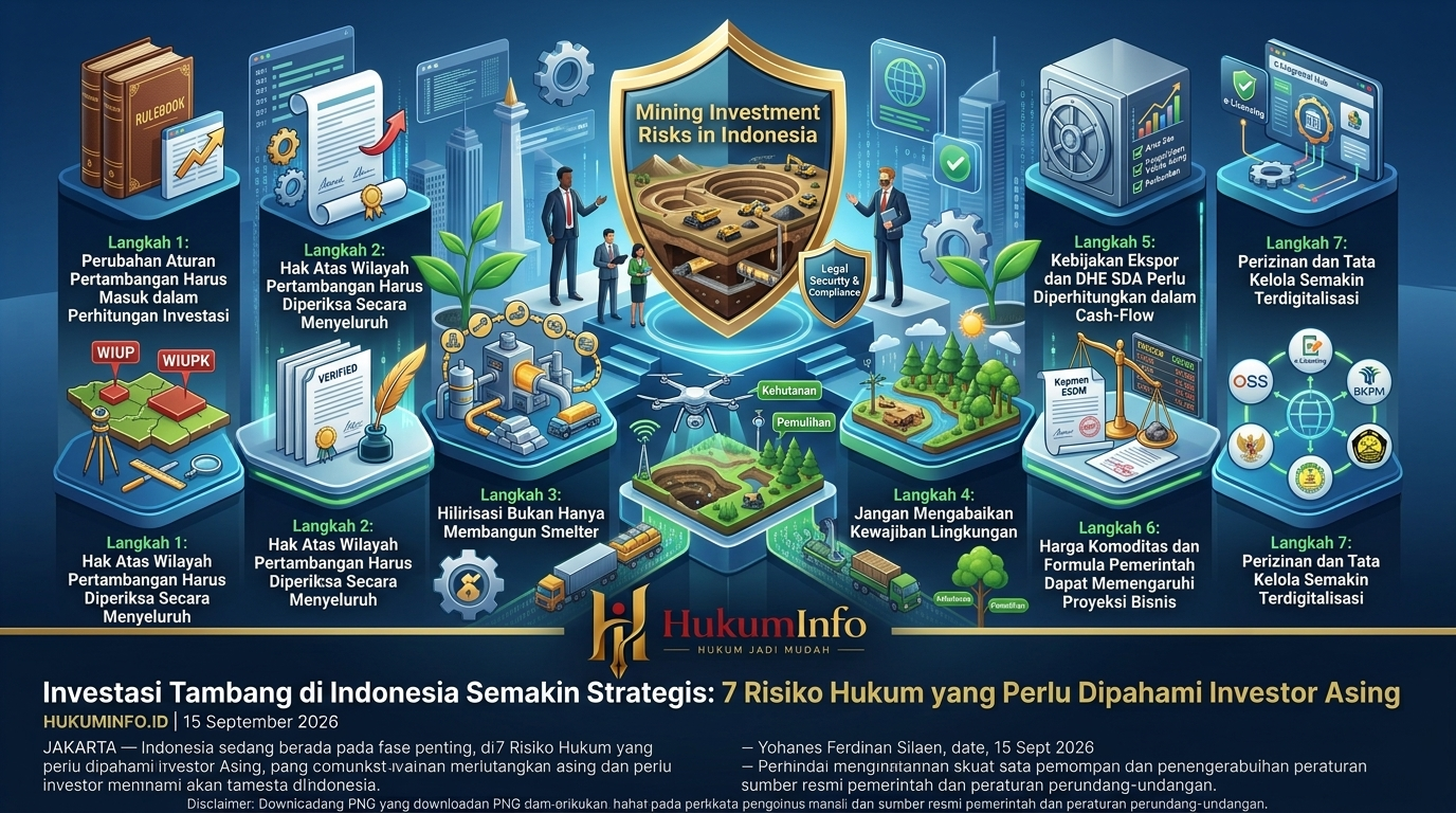 Investasi Tambang di Indonesia Semakin Strategis: 7 Risiko Hukum yang Perlu Dipahami Investor Asing